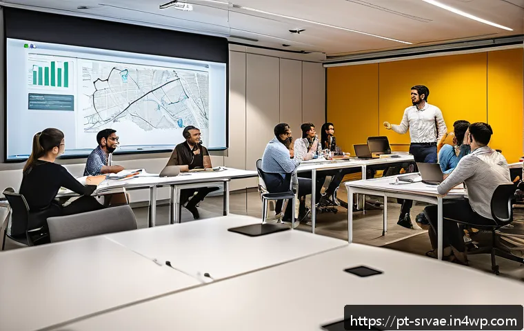 서비스 디자인의 전환 과정 이해하기 - A modern corporate workshop scene in São Paulo, Brazil, showing a diverse team of professionals coll...